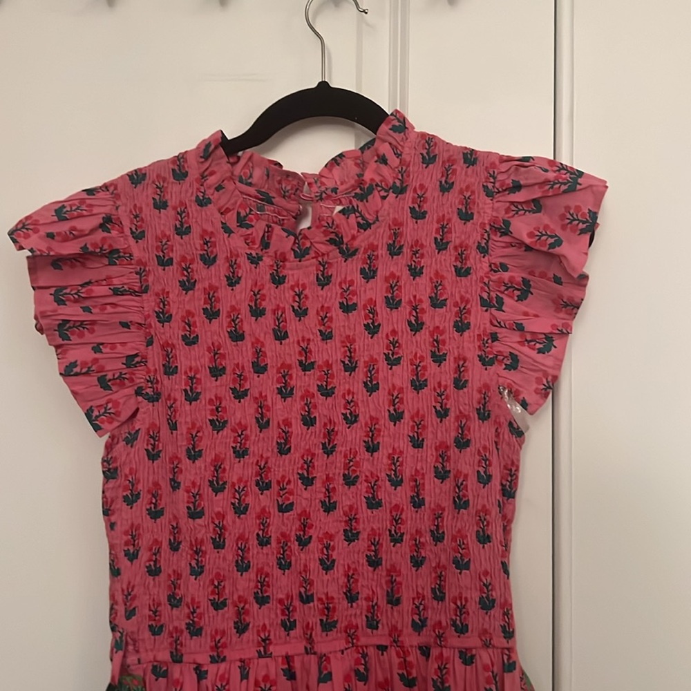 Make me an offer!  Printfresh Let's Ruffle Dress In Bloom - pink cosmos M - Picture 4 of 8